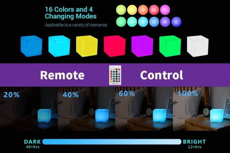 Battery Operated Cube Lamps